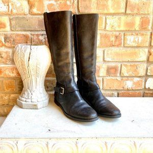 COLE HAAN Tall Black Leather Boots Size 11B